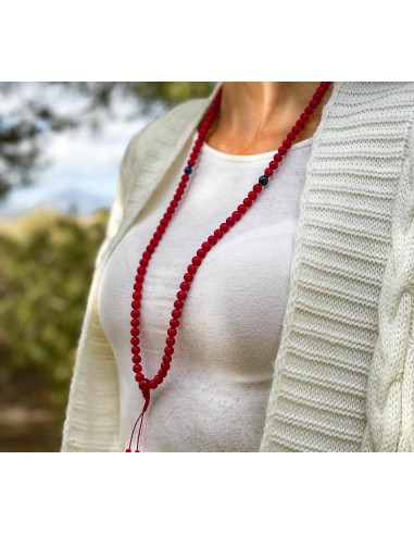 Mala color coral y lapislázuli
