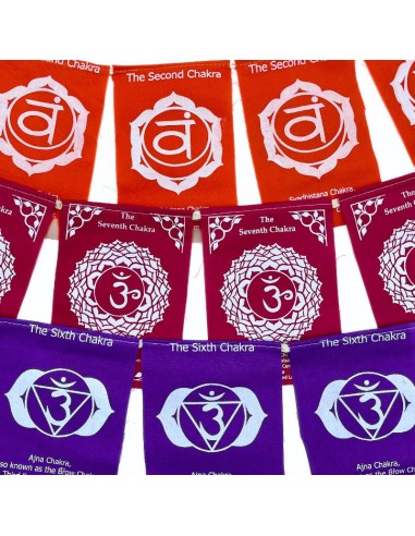 Banderas Tibetanas chakras