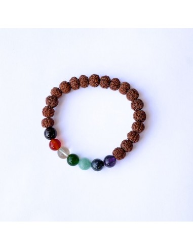 Pulsera 7 Chakras y Rudrakshas