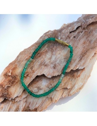 Pulsera Onix Verde Claroscura Facetada