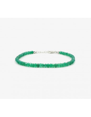 Ónix verde facetado pulsera