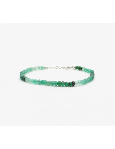 Ónix verde claroscuro facetado pulsera